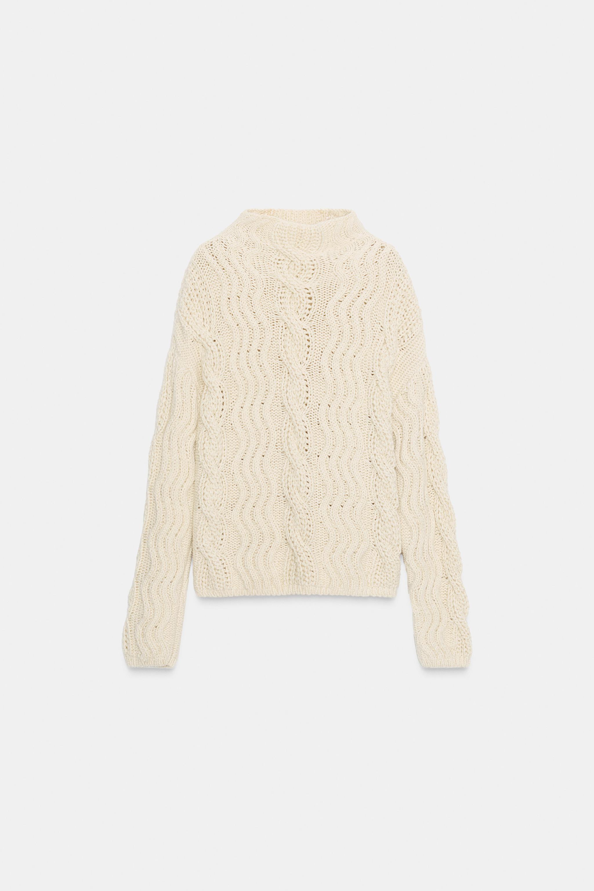 WOOL CABLE-KNIT JUMPER